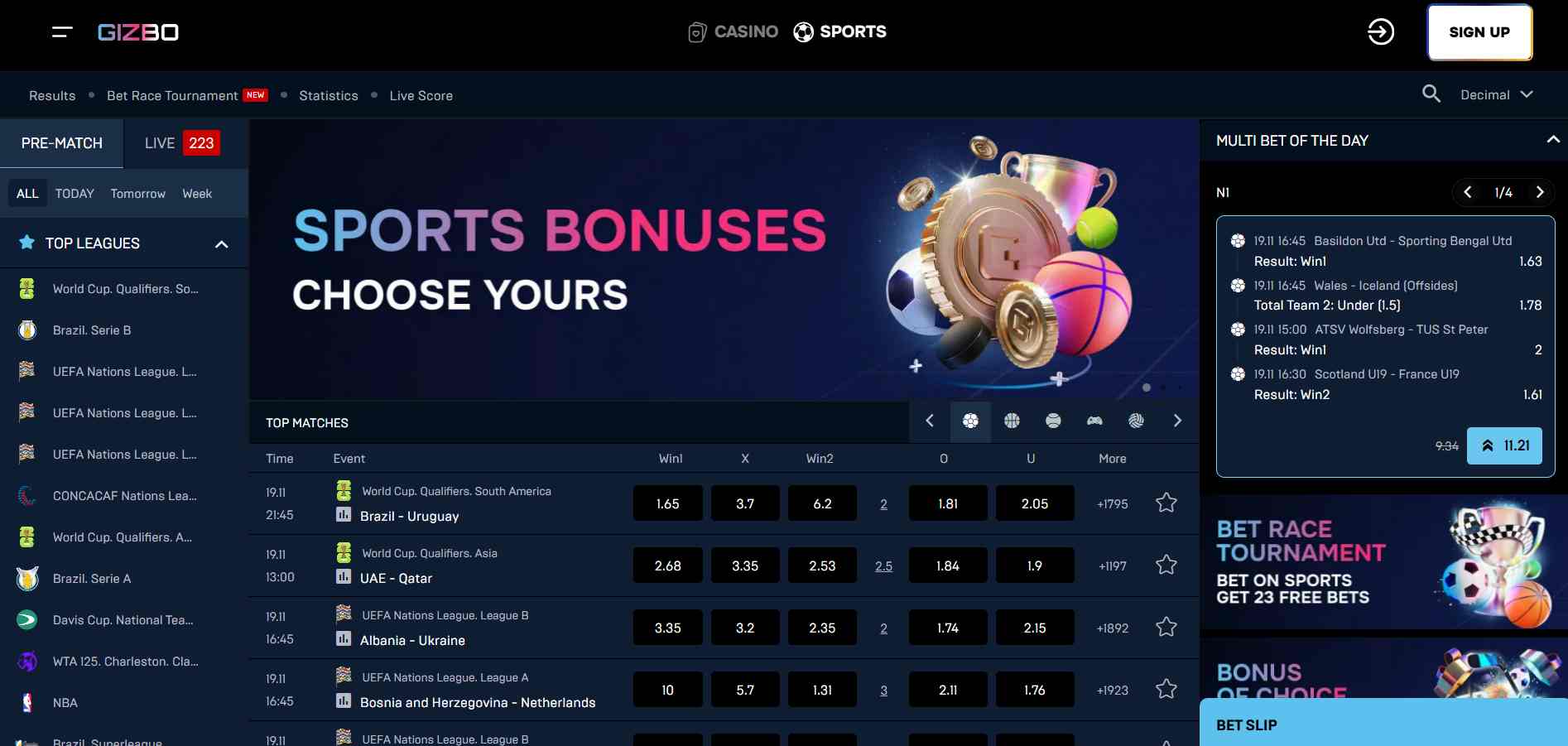 gizbo sports betting