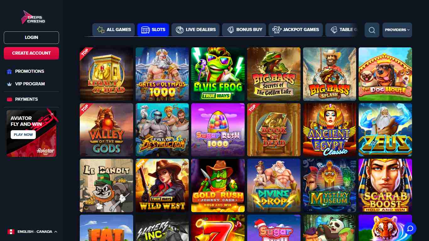 Trips Casino Canada Slot Games. allbets.tv