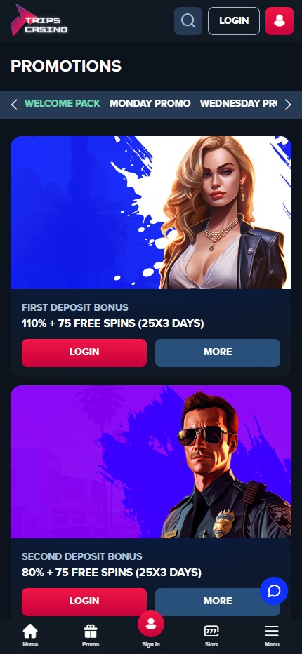 Trips Casino Canada Welcome Bonuses (mobile). allbets.tv