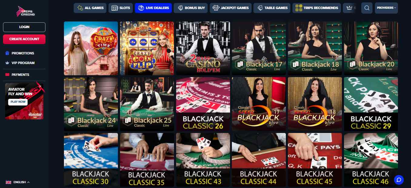 Trips Casino Live Dealers. allbets.tv