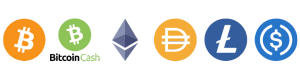 Cryptocurrency payment logo