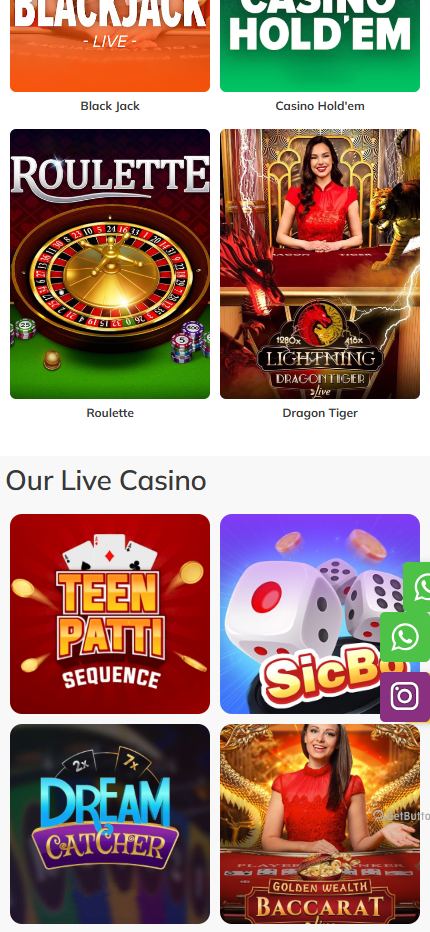 Winzap Casino(Mobile screen), allbets.tv