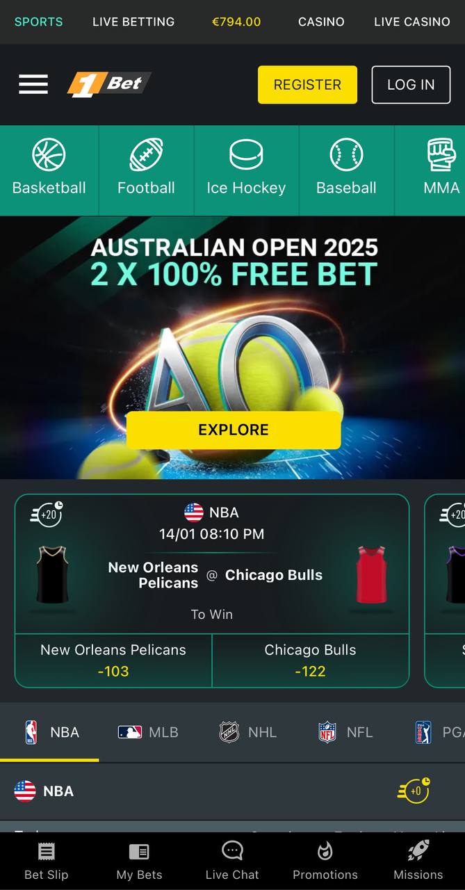 1Bet Casino Mobile