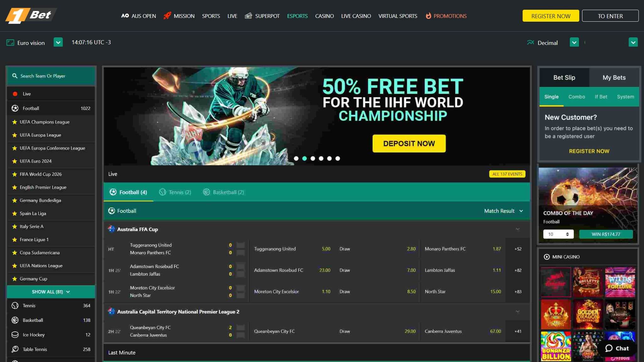 1Bet Main Page, allbets.tv