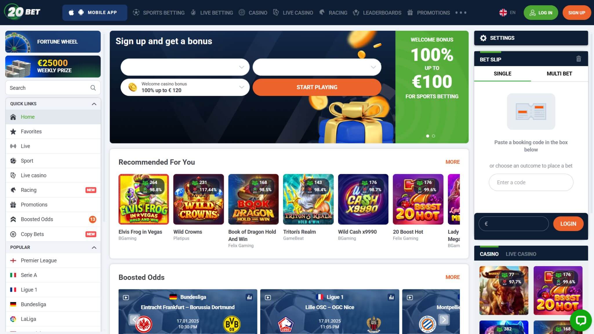 20Bet Main Page, allbets.tv