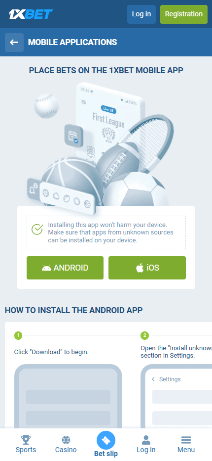 1xbet apps mobile