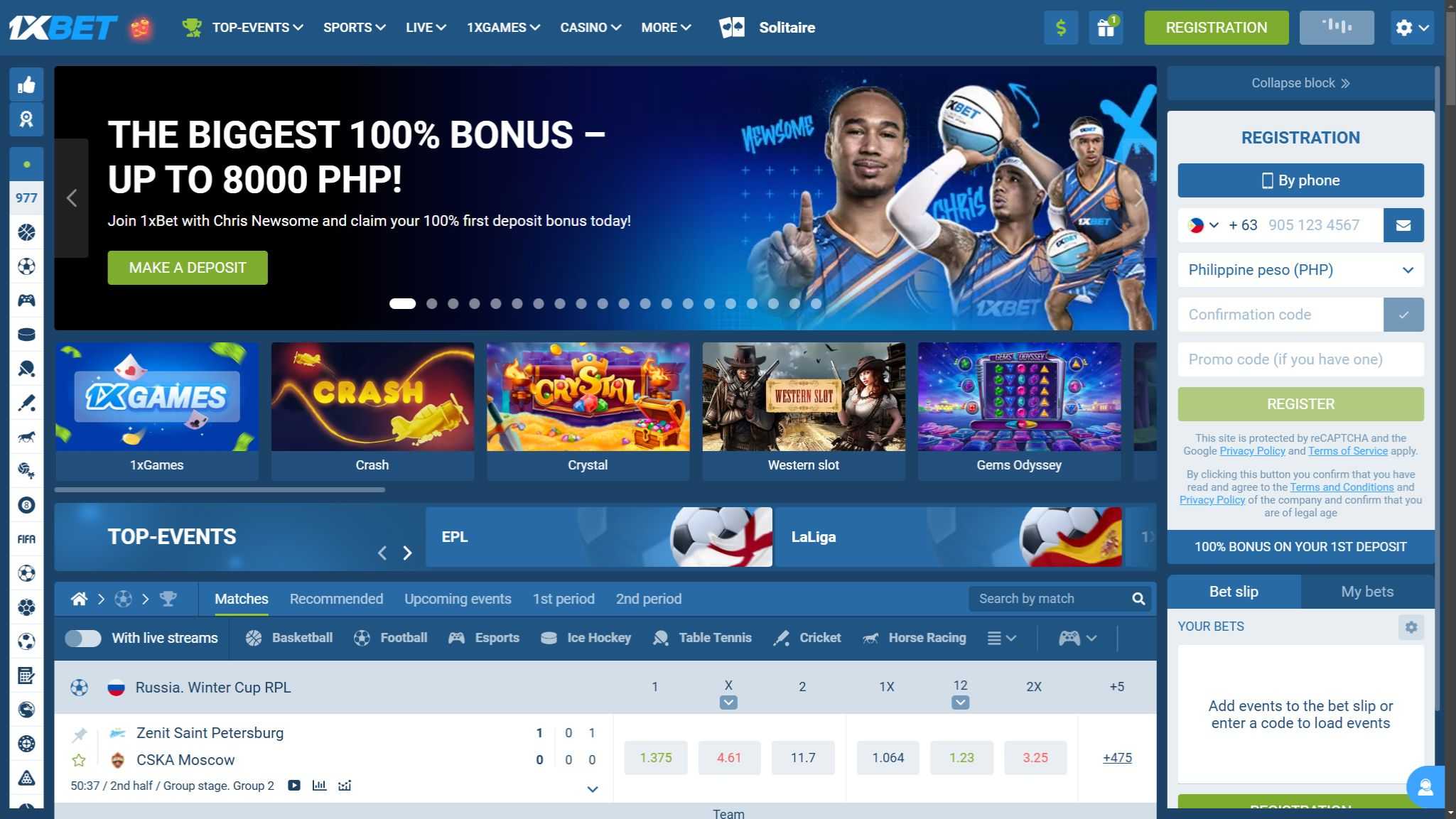 1xBet Bookmaker Main Page Philippines, allbets.tv