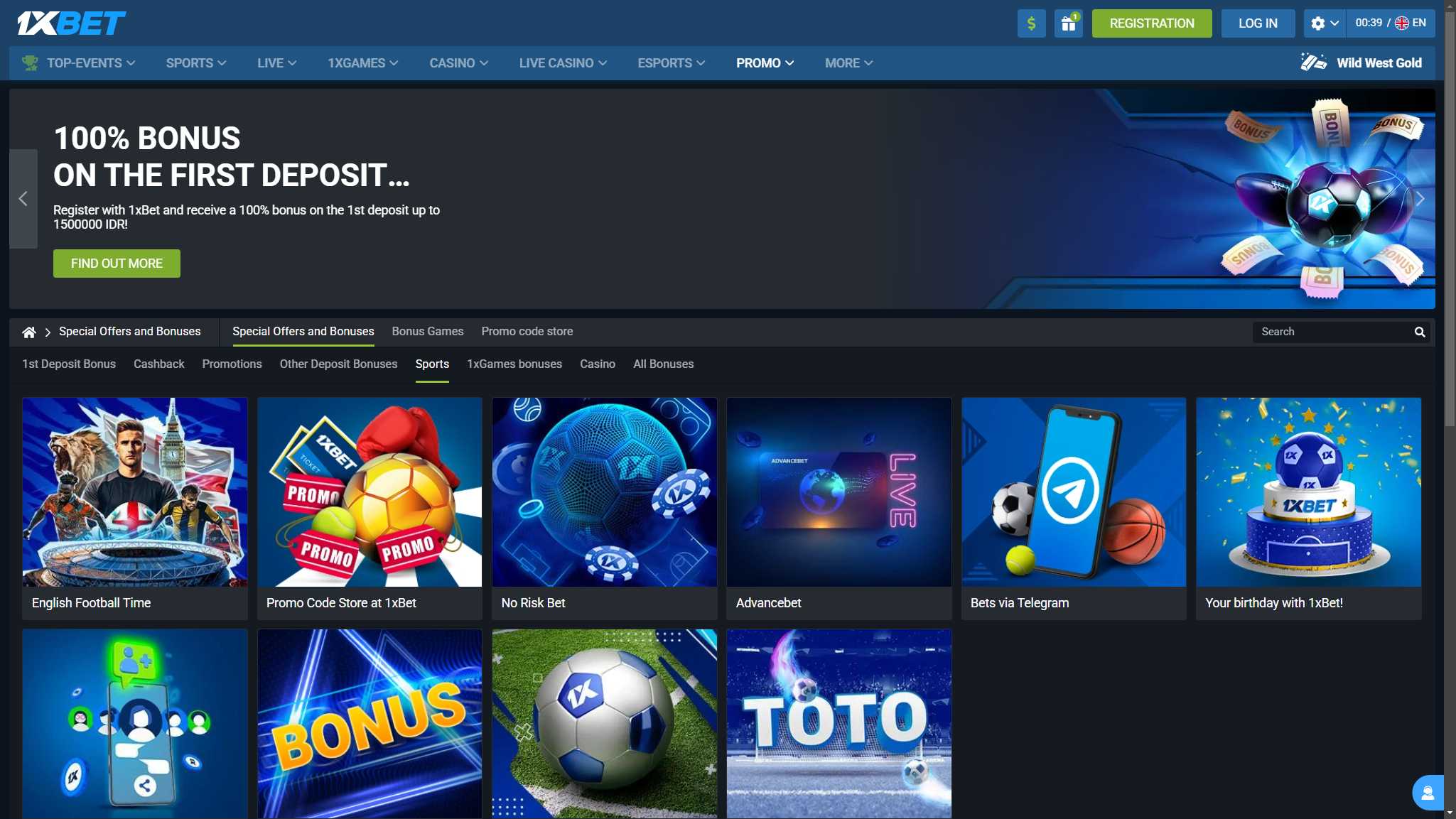 1xBet Bookmaker Sport Bonuses Indonesia, allbets.tv