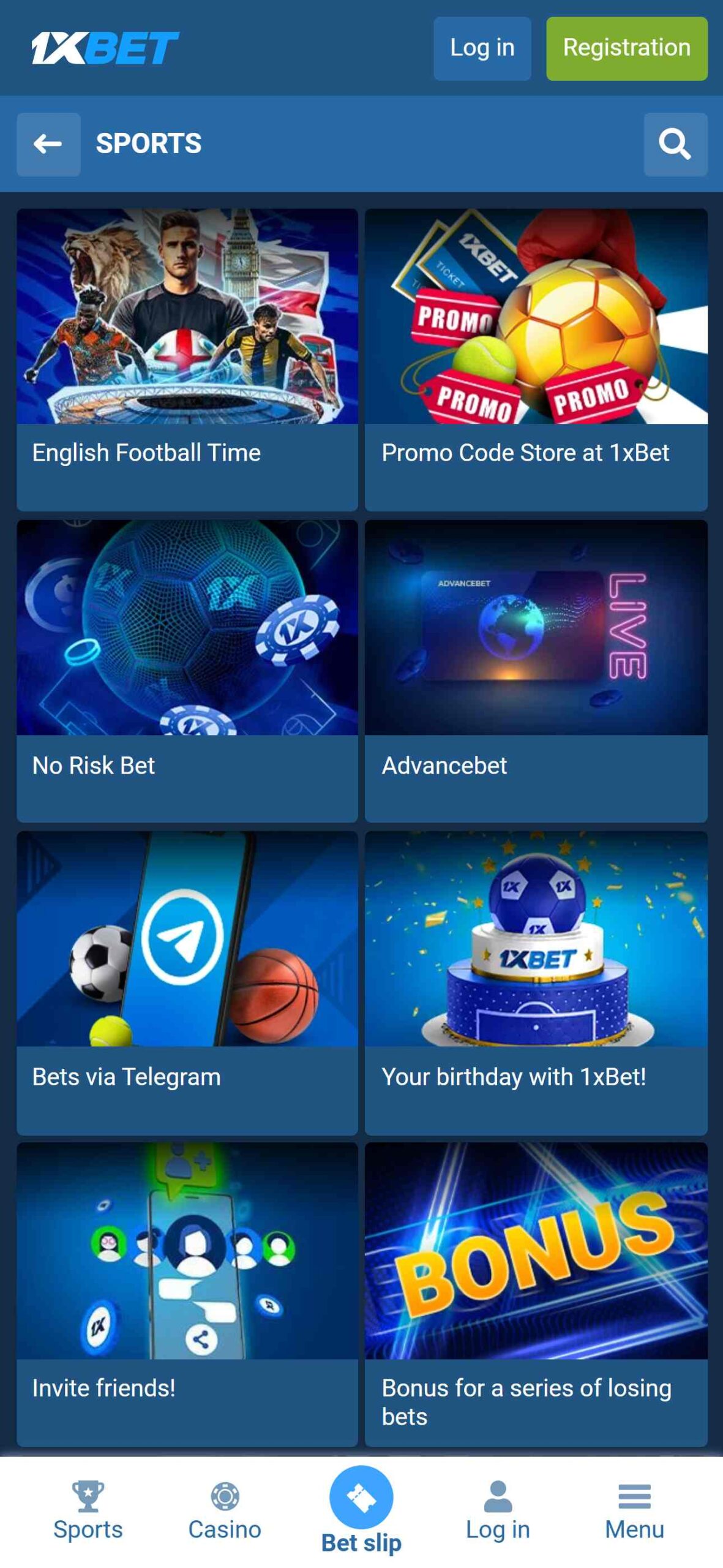 1xBet Bookmaker Sport Bonuses (mobile), allbets.tv