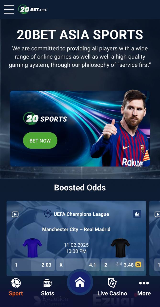 20bet Bookmaker Mobile