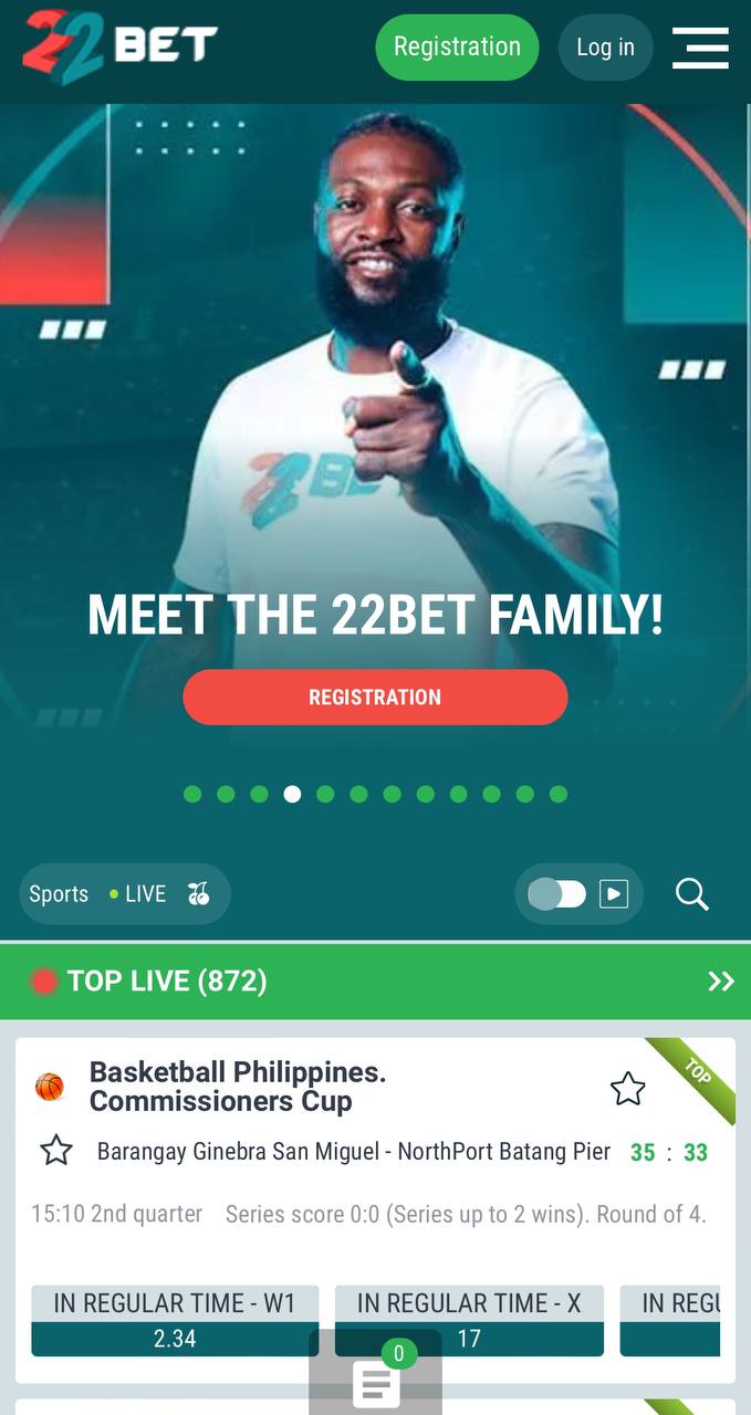 22bet Betting Mobile