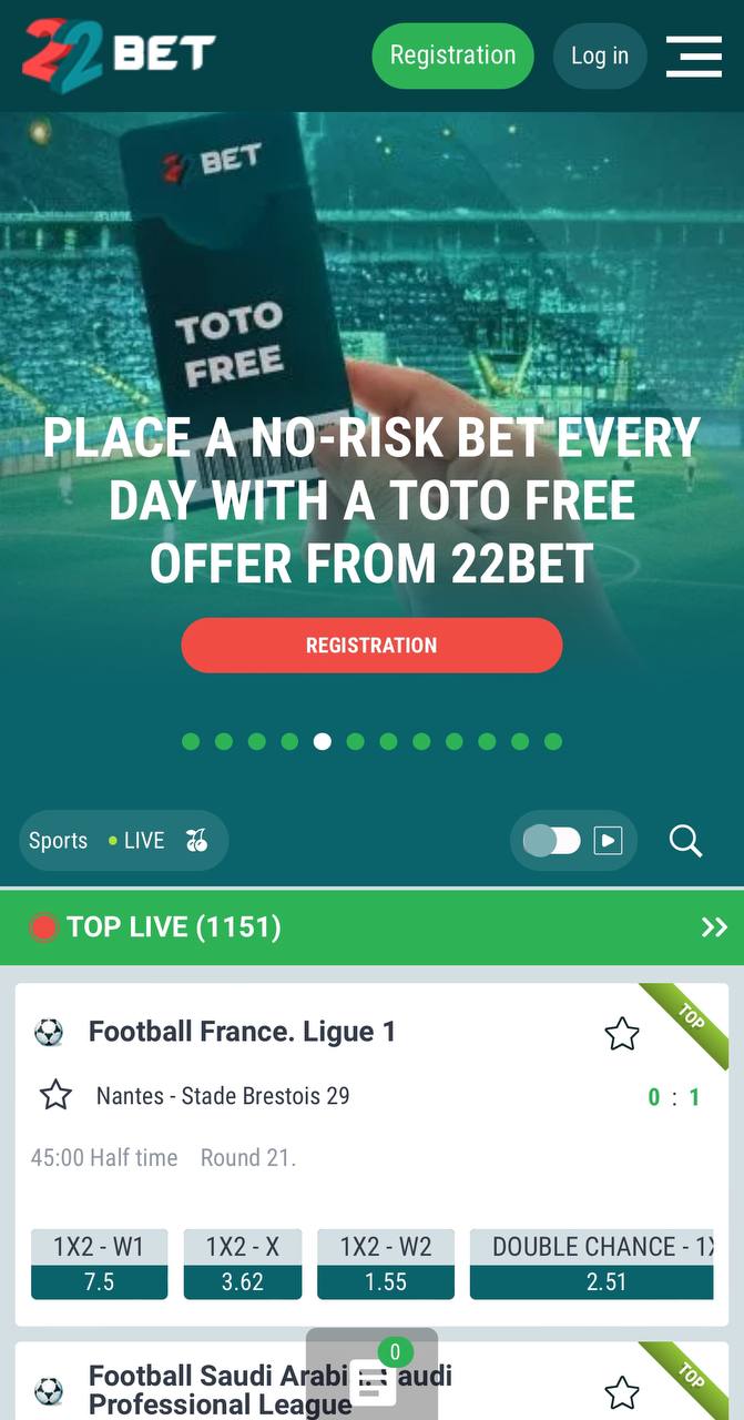 22bet Bookmakers Mobile