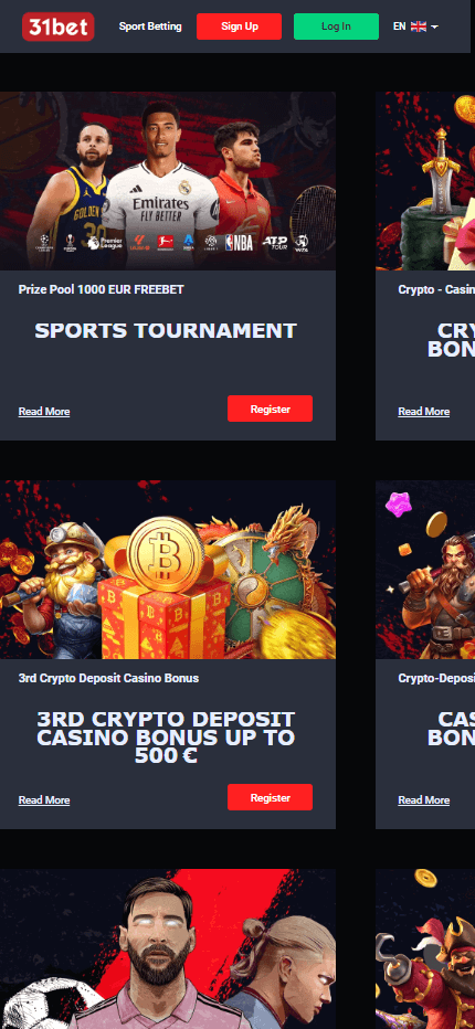 31Bet bonus mobile