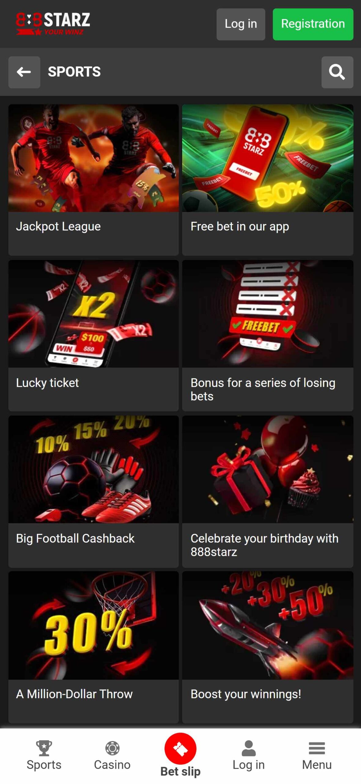 888Starz Bookmaker Sport Bonuses (mobile), allbets.tv