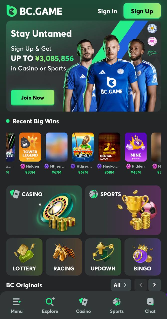 BC.game Bookmakers Mobile