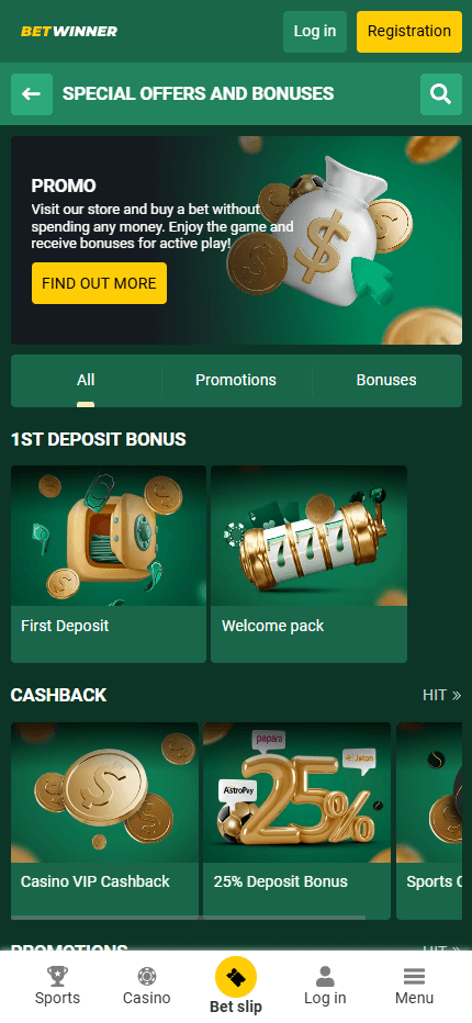 Betwinner bonus mobile