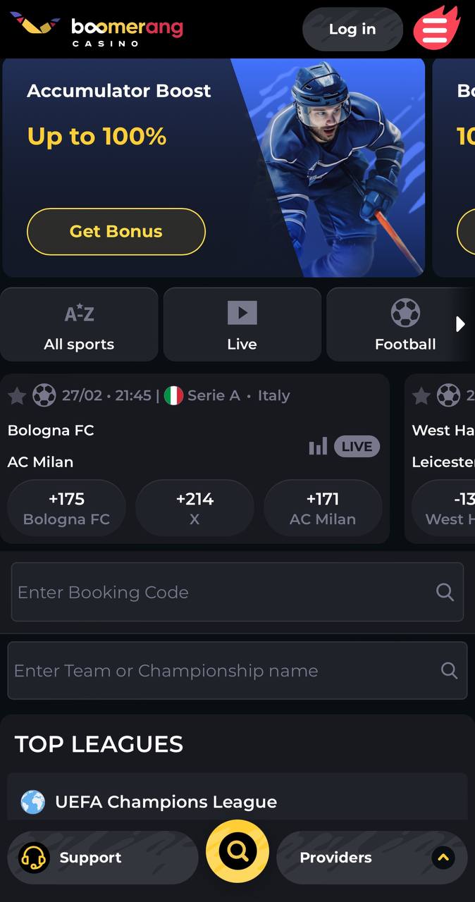 Boomerang Betting Mobile