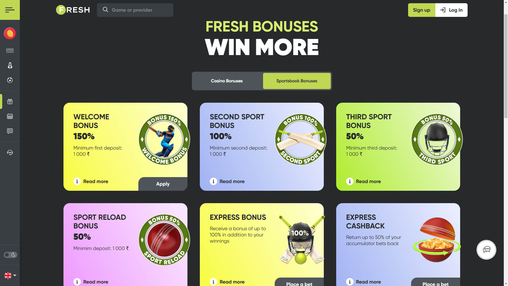 Fresh Bookmaker Sport Bonuses India, allbets.tv