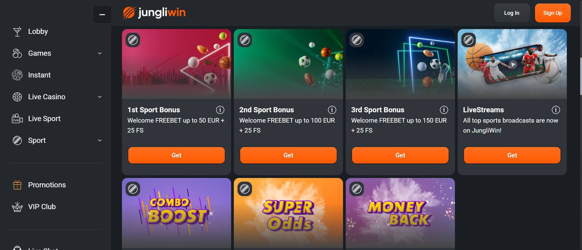 sports betting bonuses at Jungliwin