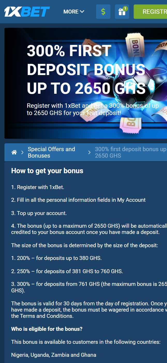 mob 1xbet bonuses ghana allbets