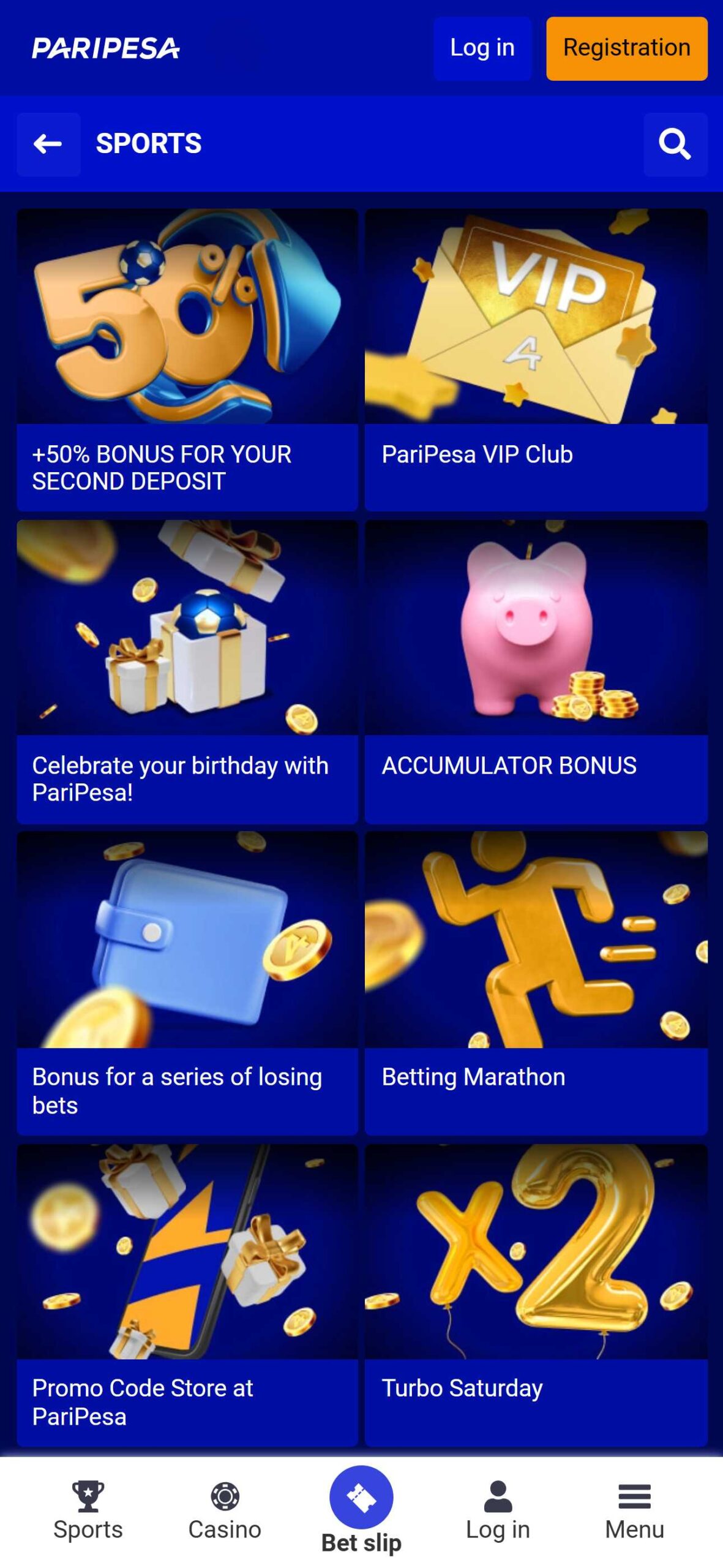 PariPesa Bookmaker Bonuses (mobile), allbets.tv