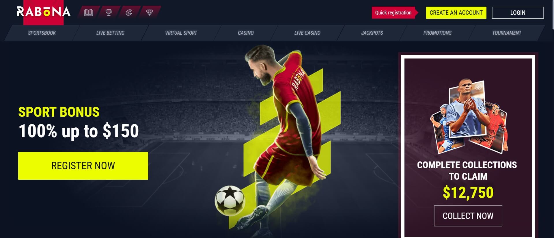 sports betting bonuses at Rabona