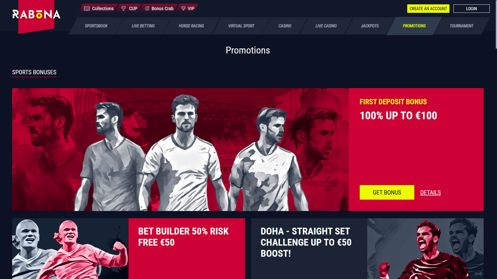 Rabona Bookmaker Sport Bonuses, allbets.tv