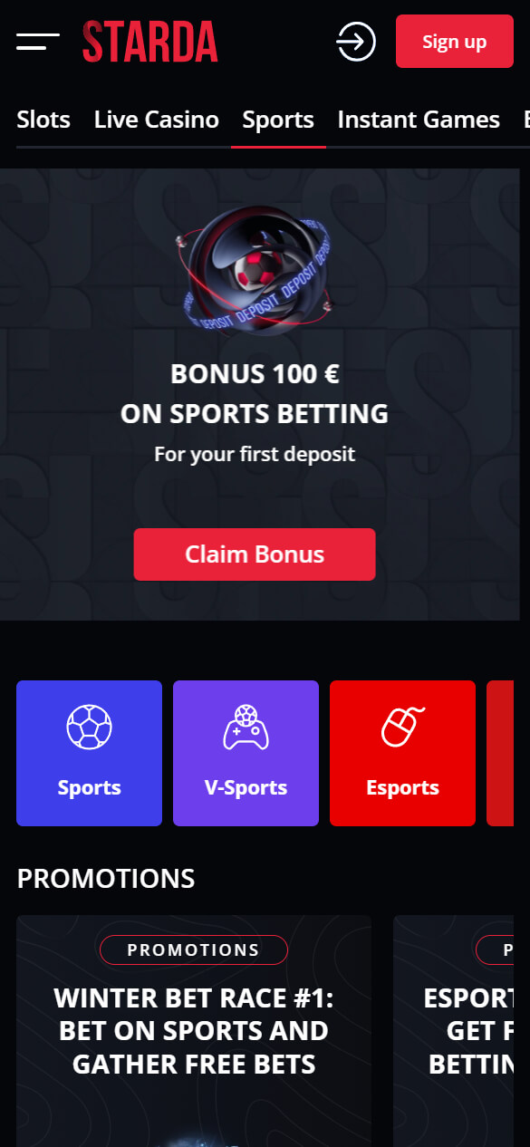 sports betting bonuses at Starda