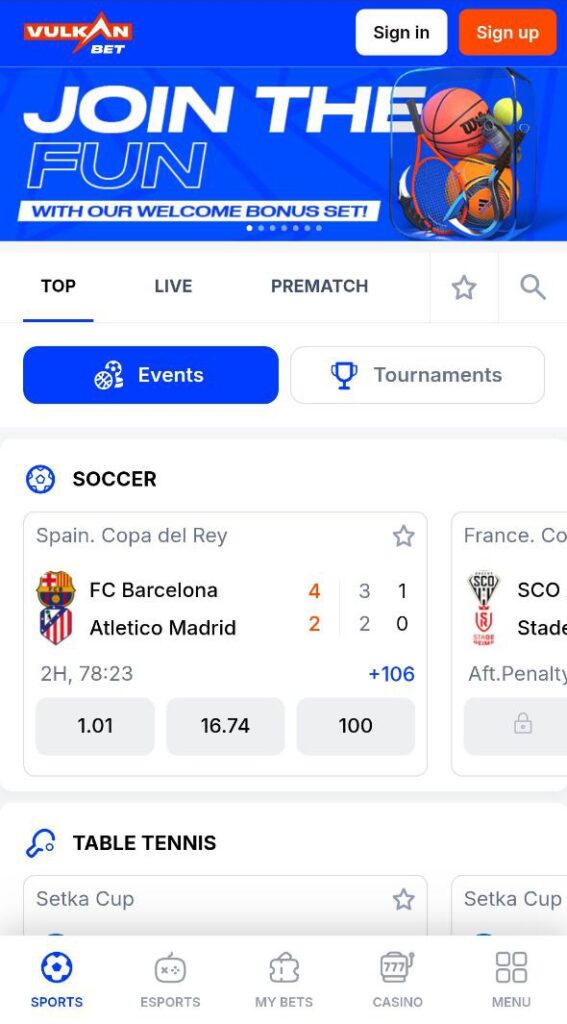 Vulkan Bet App