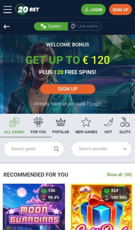 20Bet Casino Bonuses in the Bahamas