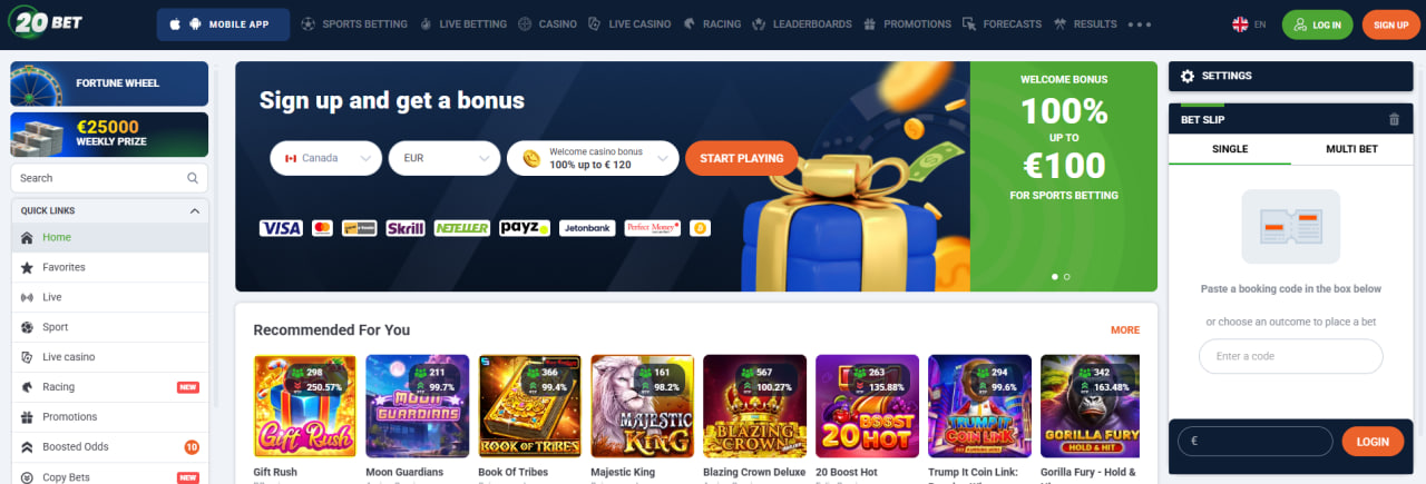 20bet Mobile