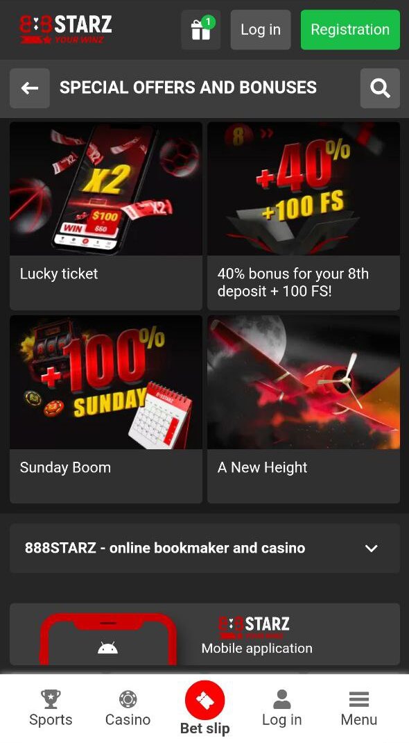 888Starz Casino bonuses