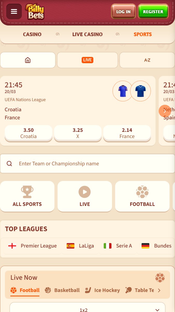 BillyBets Cricket Betting Page