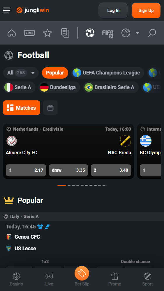 Jungliwin UFC Betting Page