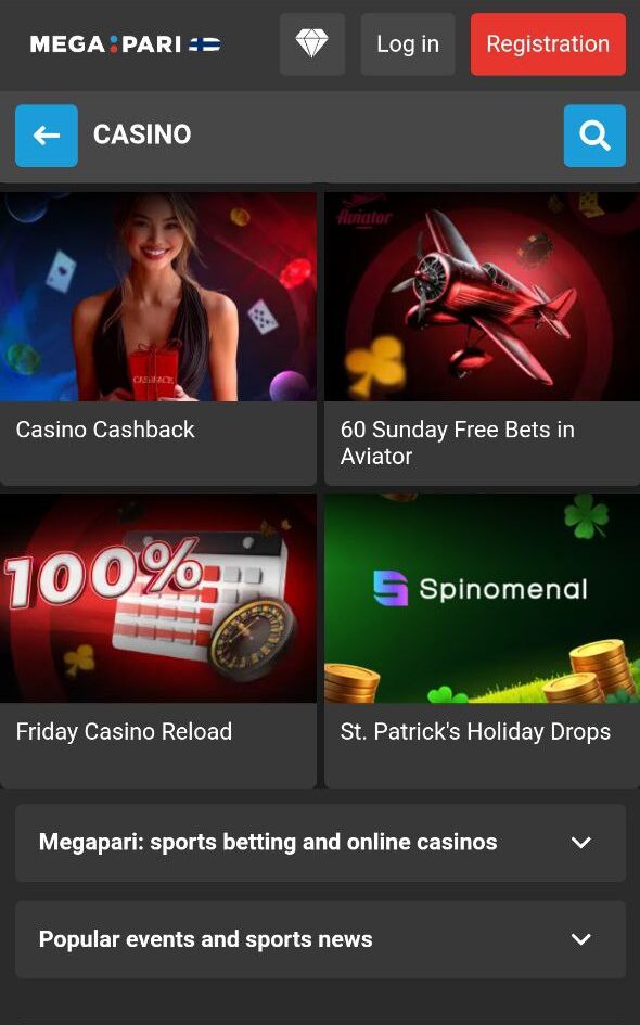 Megapari Casino bonuses