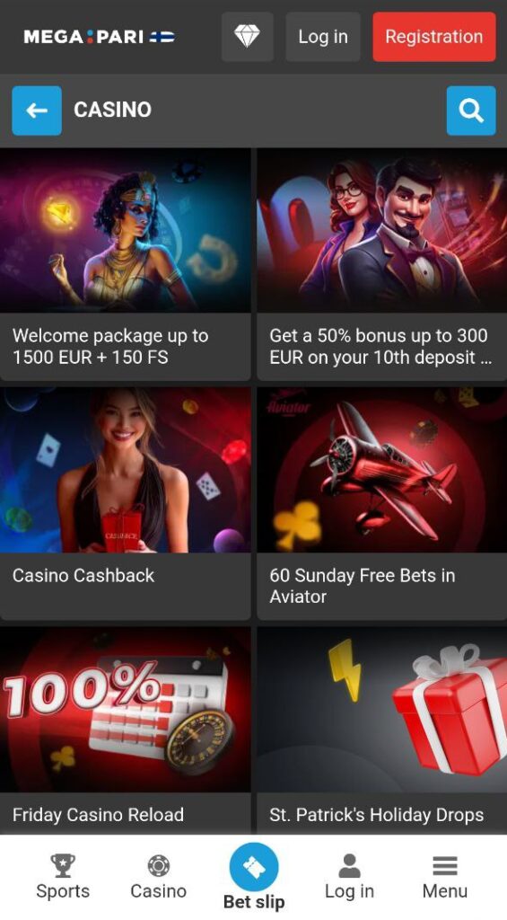 Megapari Casino Bonuses Kenya