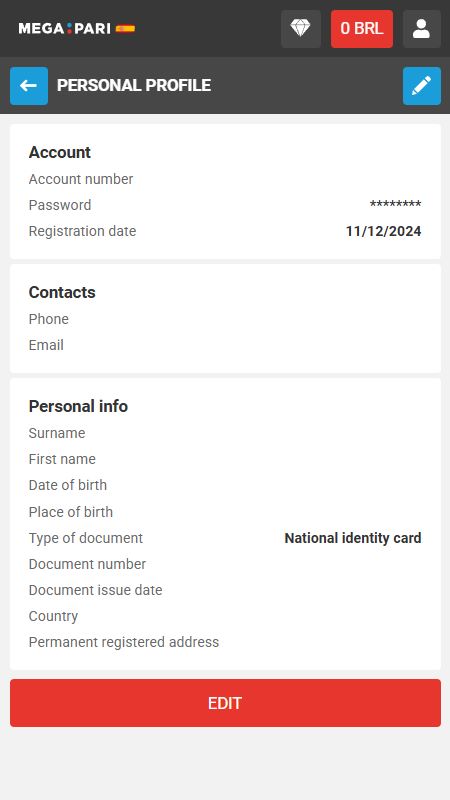 megapari register step 4 mobile