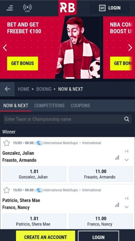 Rabona Boxing betting