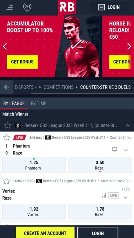 Rabona CSGO betting sites