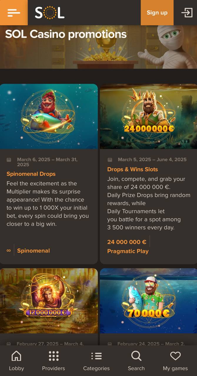 sol Casino Mobile