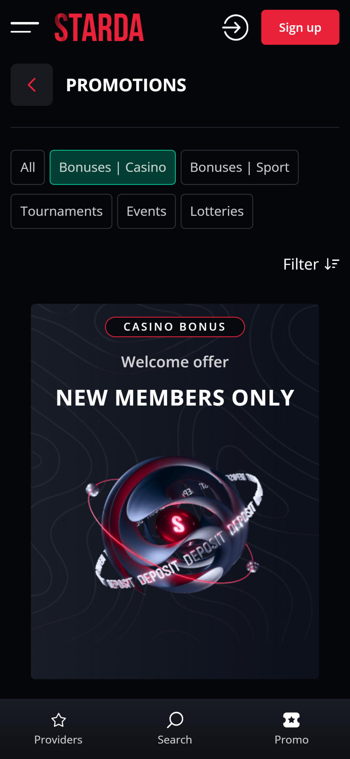 Starda Casino Bonuses (mobile), allbets.tv