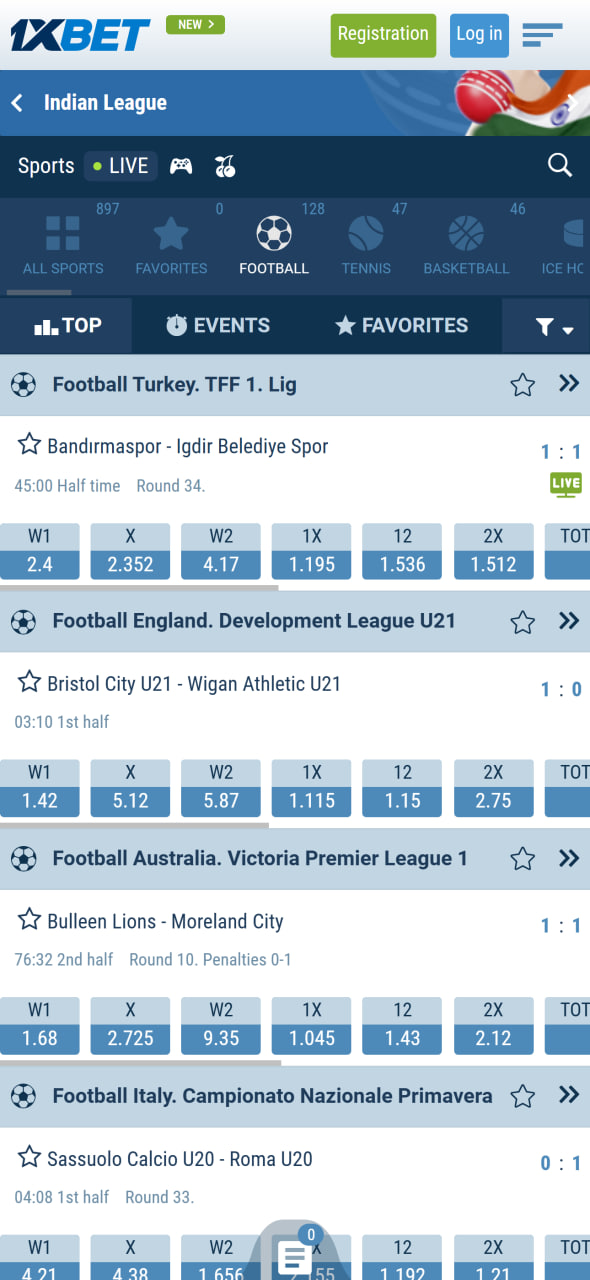 1xBet Ghana Bookmaker Live betting