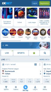 1xbet bookmaker homepage