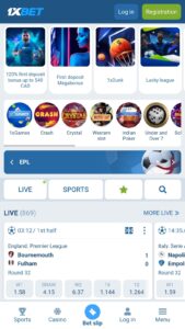 1xbet bookmaker homepage
