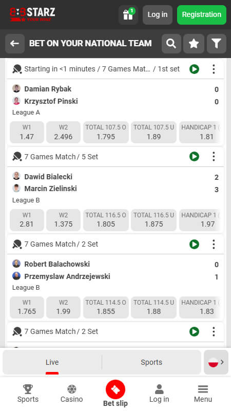 888starz Bookmaker Live betting Poland