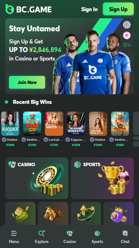 BC.Game Bookmaker main page Japan