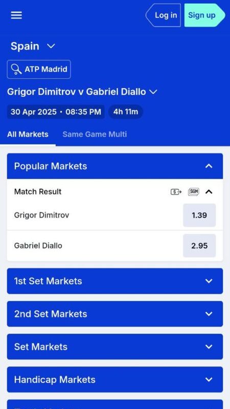 BlueBet Tennis Bookmaker in Australia