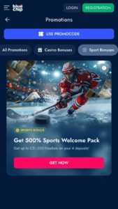 Bluechip bonuses and promotions