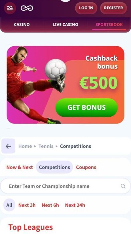 Casino Infinity Tennis Bookmaker in Germany 