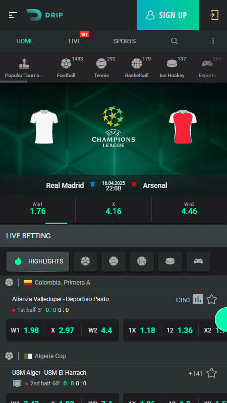 Drip bookmaker sport bonuses